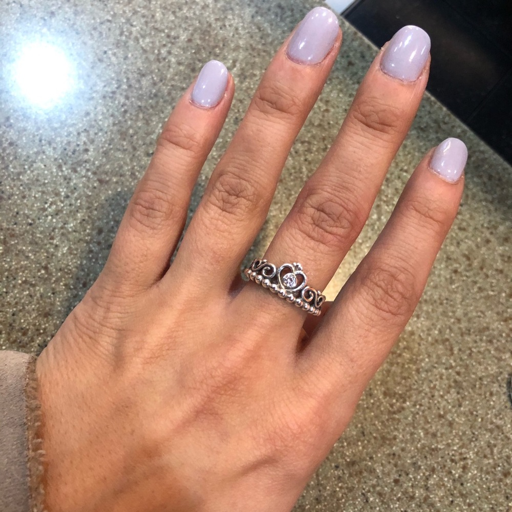 Silver pandora princess ring!! Size 6!